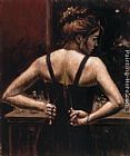 Fabian Perez MEDIAS NEGRAS VI painting